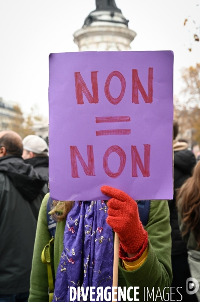 Manifestation contre les violences sexistes et sexuelles, à Paris le 20 novembre 2021. International women sday in Paris.