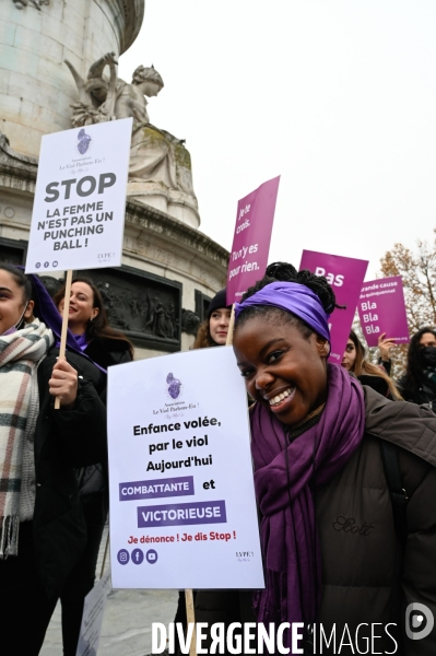 Manifestation contre les violences sexistes et sexuelles, à Paris le 20 novembre 2021. International women sday in Paris.