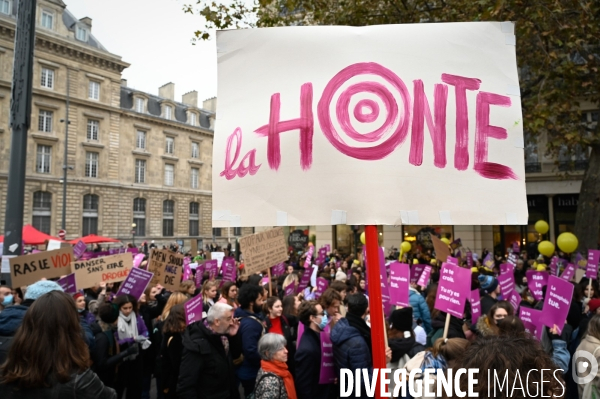 Manifestation contre les violences sexistes et sexuelles, à Paris le 20 novembre 2021. International women sday in Paris.