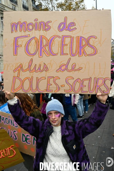 Manifestation contre les violences sexistes et sexuelles, à Paris le 20 novembre 2021. International women sday in Paris.