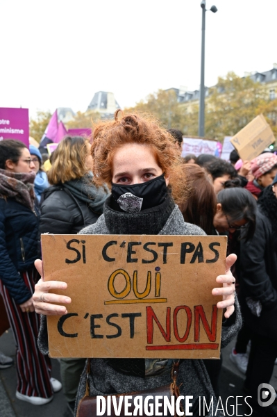 Manifestation contre les violences sexistes et sexuelles, à Paris le 20 novembre 2021. International women sday in Paris.