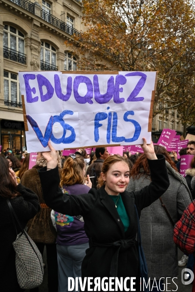 Manifestation contre les violences sexistes et sexuelles, à Paris le 20 novembre 2021. International women sday in Paris.