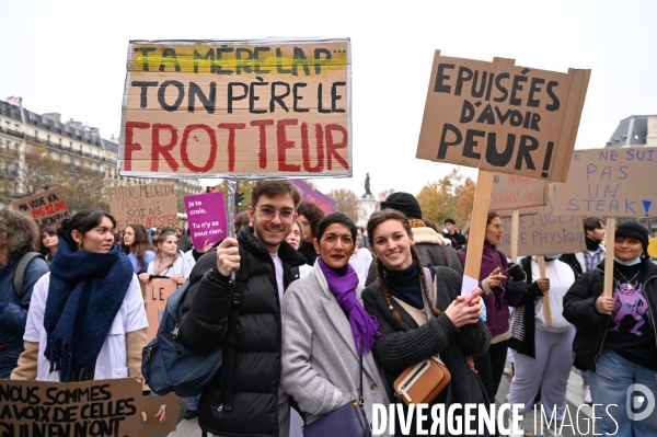 Manifestation contre les violences sexistes et sexuelles, à Paris le 20 novembre 2021. International women sday in Paris.