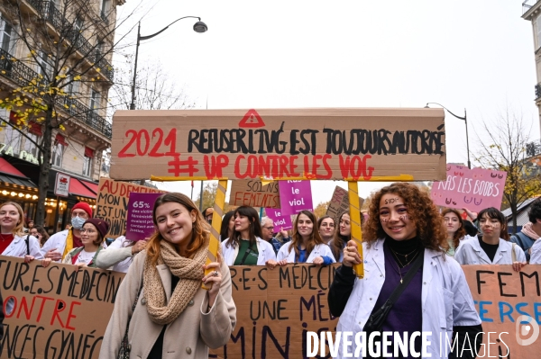 Manifestation contre les violences sexistes et sexuelles, à Paris le 20 novembre 2021. International women sday in Paris.