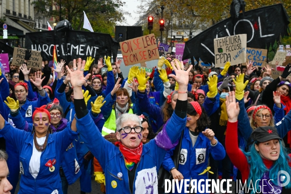 Manifestation contre les violences sexistes et sexuelles, à Paris le 20 novembre 2021. International women sday in Paris.