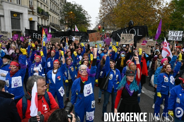 Manifestation contre les violences sexistes et sexuelles, à Paris le 20 novembre 2021. International women sday in Paris.