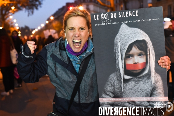 Manifestation contre les violences sexistes et sexuelles, à Paris le 20 novembre 2021. International women sday in Paris.