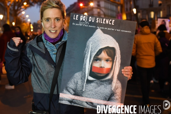 Manifestation contre les violences sexistes et sexuelles, à Paris le 20 novembre 2021. International women sday in Paris.