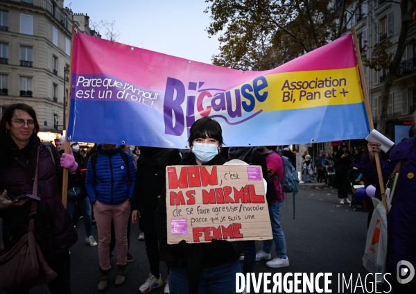 Manifestation contre les violences sexistes et sexuelles, à Paris le 20 novembre 2021. International women sday in Paris.