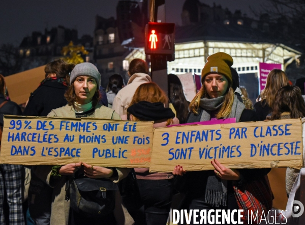 Manifestation contre les violences sexistes et sexuelles, à Paris le 20 novembre 2021. International women sday in Paris.