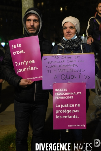 Manifestation contre les violences sexistes et sexuelles, à Paris le 20 novembre 2021. International women sday in Paris.