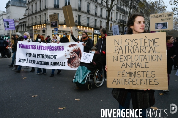 Manifestation contre les violences sexistes et sexuelles, à Paris le 20 novembre 2021. International women sday in Paris.