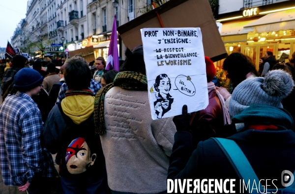 Marche des militants d  Act-Up-Paris et du FLIRT  à l occasion du TDOR, Trans Day Of Remembrance