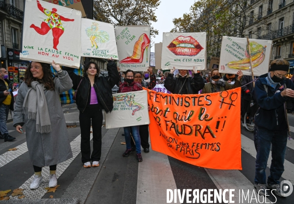 Manifestation contre les violences sexistes et sexuelles, à Paris le 20 novembre 2021. International women sday in Paris.