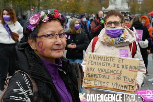 Manifestation contre les violences sexistes et sexuelles, à Paris le 20 novembre 2021. International women sday in Paris.