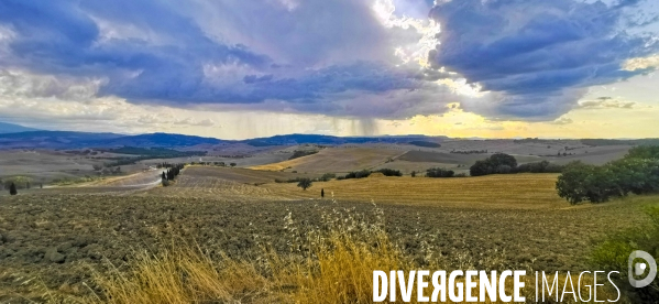 La toscane vue  avec un smartphone