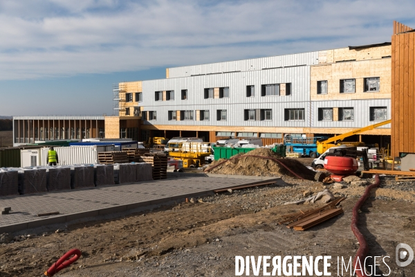 Chantier bois-paille d un lycée en Vendée