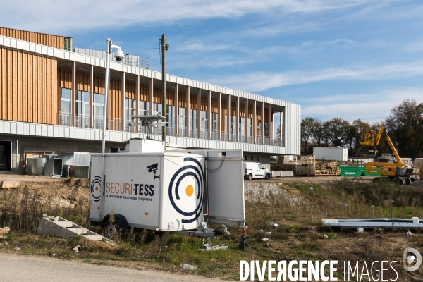 Chantier bois-paille d un lycée en Vendée