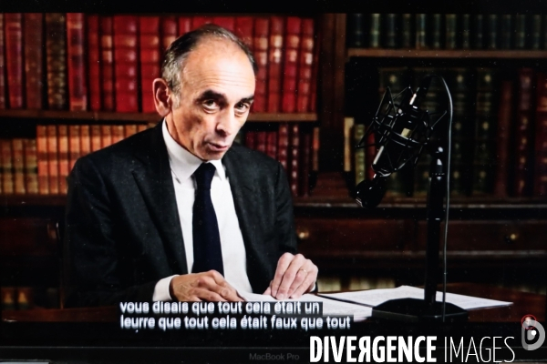 Eric zemmour - la candidature sur youtube