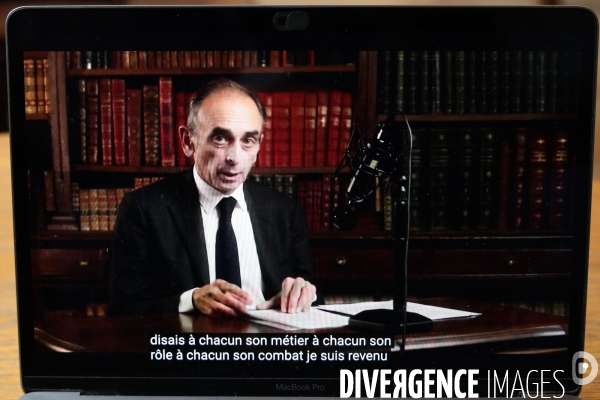 Eric zemmour - la candidature sur youtube