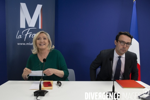 Conférence de presse de Marine Le PEN sur le chiffrage de ses mesures sur l iimmigration.