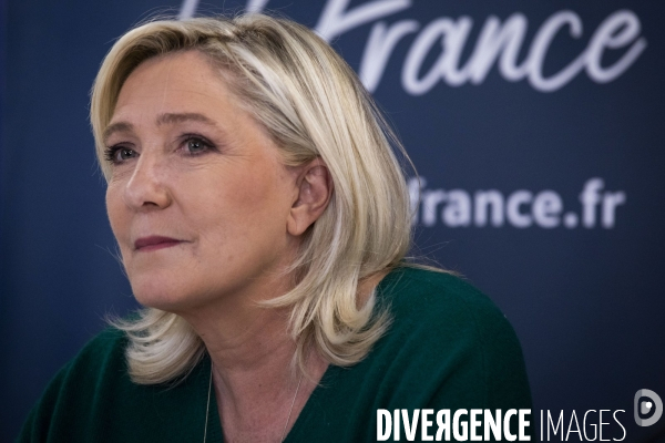 Conférence de presse de Marine Le PEN sur le chiffrage de ses mesures sur l iimmigration.