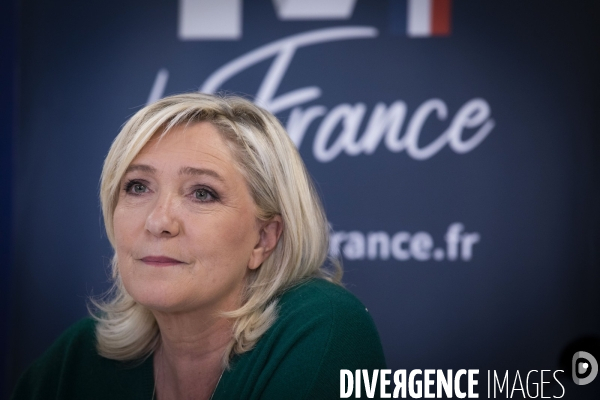 Conférence de presse de Marine Le PEN sur le chiffrage de ses mesures sur l iimmigration.