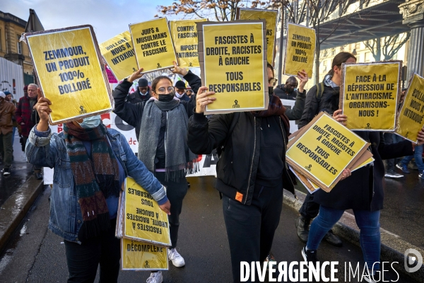 Manifestation AntiFa et contre le meeting d Eric Zemmour à Paris