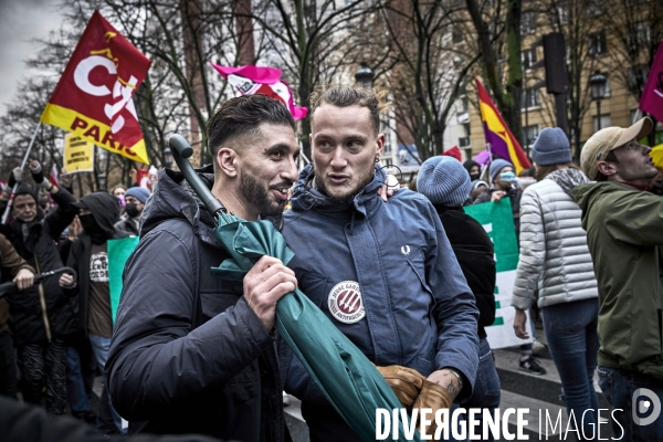 Manifestation AntiFa et contre le meeting d Eric Zemmour à Paris