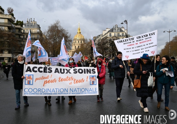 Manifestation des soignants à Paris pour denoncer le manque de moyens dans l hopital public. Caregivers demonstration for the public hospital.