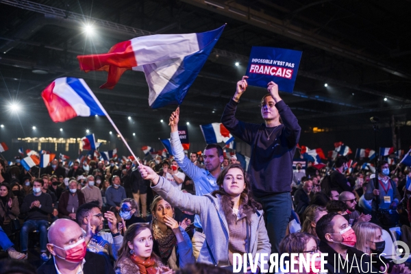 Premier meeting du candidat eric zemmour, a villepinte.