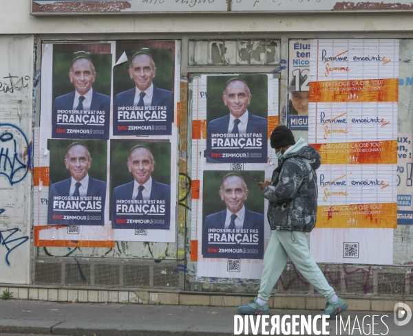 Affiche de campagne et slogan pour la campagne presidentielle d eric zemmour