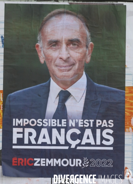 Affiche de campagne et slogan pour la campagne presidentielle d eric zemmour