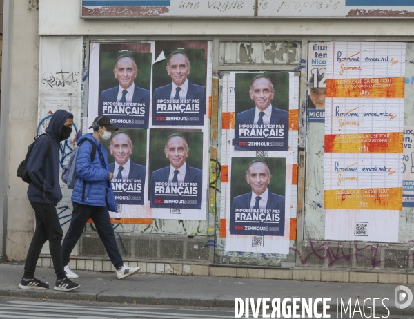 Affiche de campagne et slogan pour la campagne presidentielle d eric zemmour