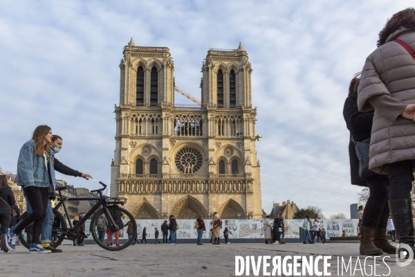 Travaux de restauration de Notre-Dame de Paris.