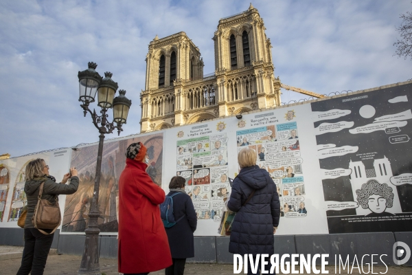 Travaux de restauration de Notre-Dame de Paris.