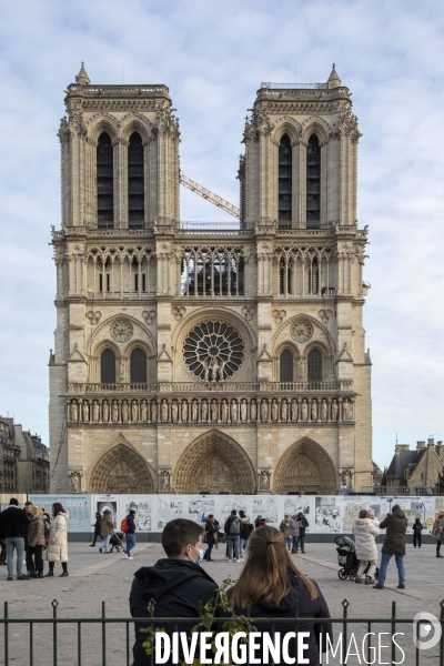 Travaux de restauration de Notre-Dame de Paris.