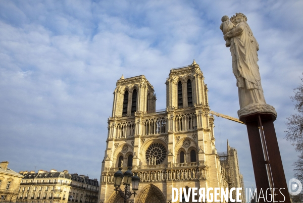 Travaux de restauration de Notre-Dame de Paris.