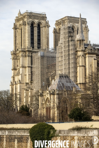 Travaux de restauration de Notre-Dame de Paris.