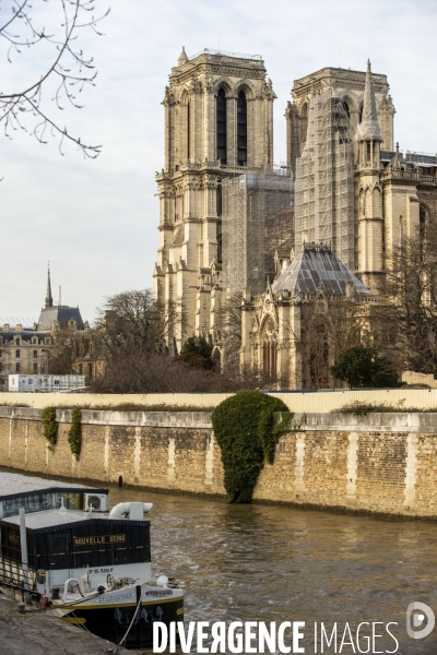 Travaux de restauration de Notre-Dame de Paris.