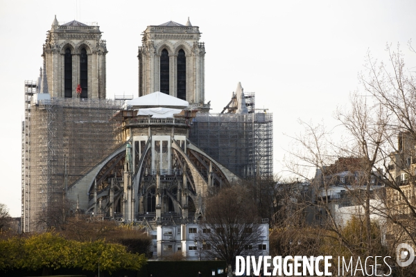 Travaux de restauration de Notre-Dame de Paris.