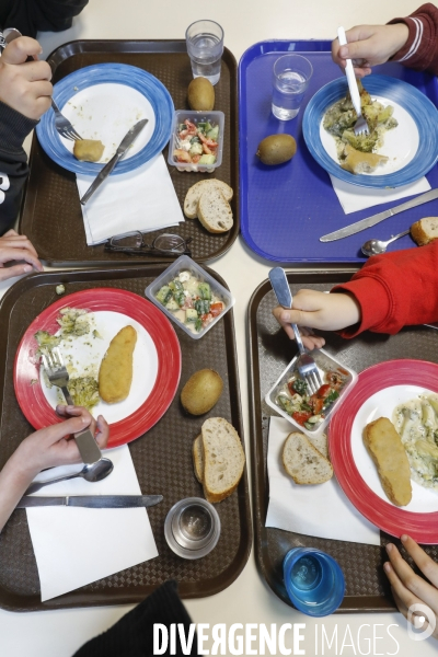 Cantine bio de l école primaire publique Ferdinand Buisson à Bègles (33).