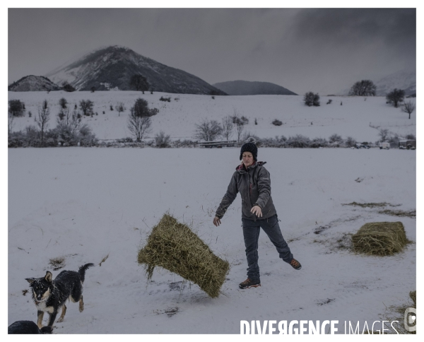 Le long de la Transbassealpine Digne-Nice ( jour de neige )