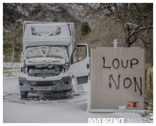 Le long de la Transbassealpine Digne-Nice ( jour de neige )