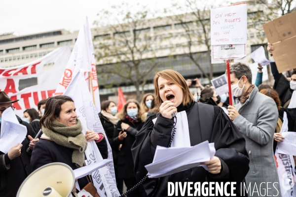 Manifestation du monde de la justice