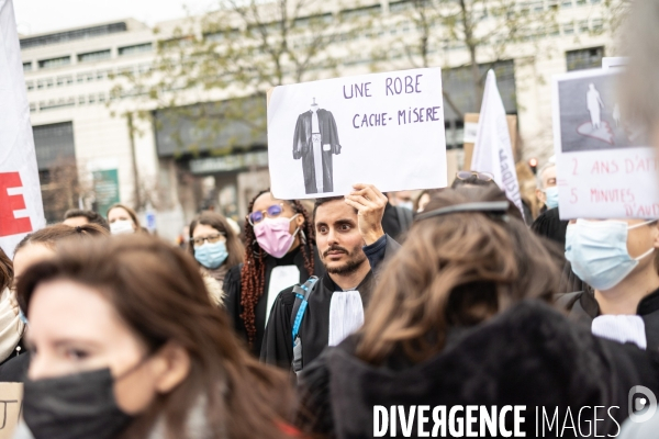 Manifestation du monde de la justice