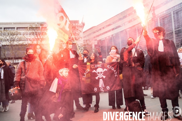 Manifestation du monde de la justice