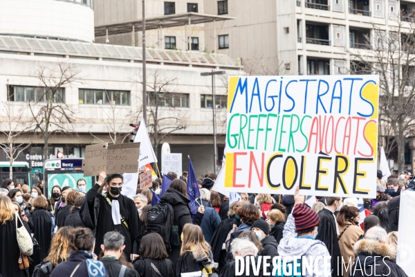 Manifestation du monde de la justice