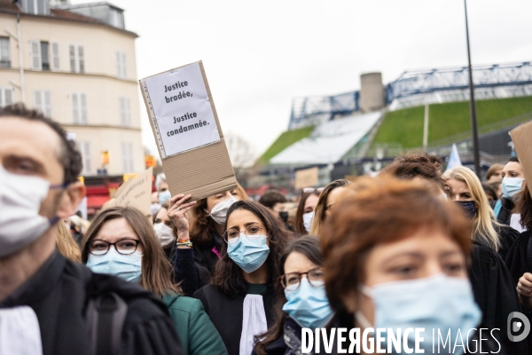 Manifestation du monde de la justice