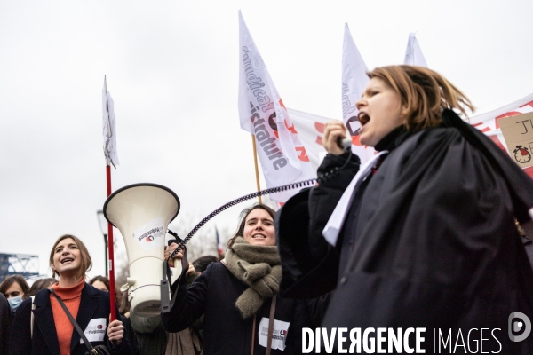 Manifestation du monde de la justice